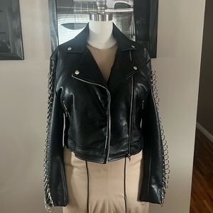 Faux Leather Moto Jacket